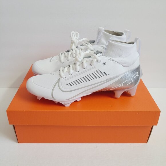 Nike Vapor Edge Pro 360 2 Football Cleats DA5456-102 Size 12 White Silver